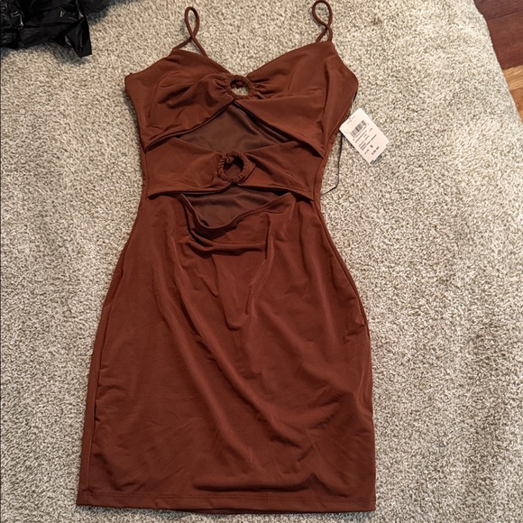 Windsor Chocolate Mini Dress - Picture 1 of 4